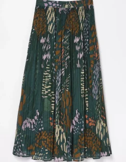 FatFace Paignton Landscape Pleated Midi Skirt|Women View All