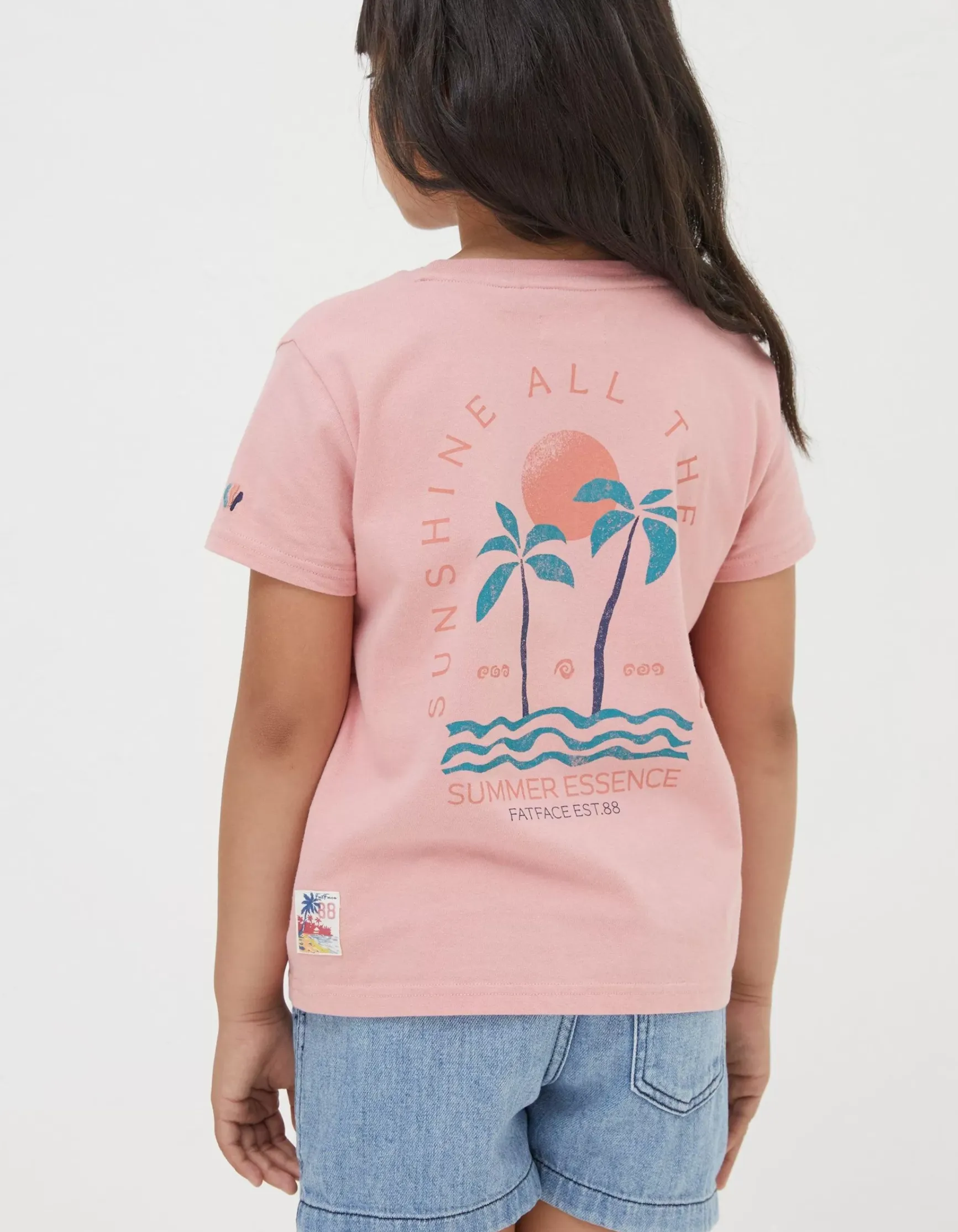 FatFace Palm Tree Mini Me T-Shirt|Girls Tops & T-Shirts