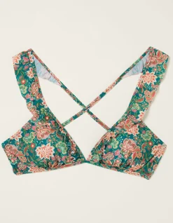 FatFace Paradise Frill Bikini Top|Women Beachwear & Swimwear