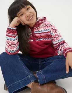 FatFace Patterned Microfleece Hoodie|Girls View All