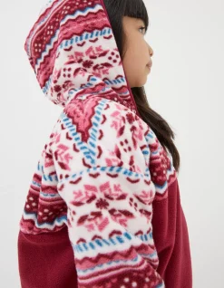 FatFace Patterned Microfleece Hoodie|Girls View All