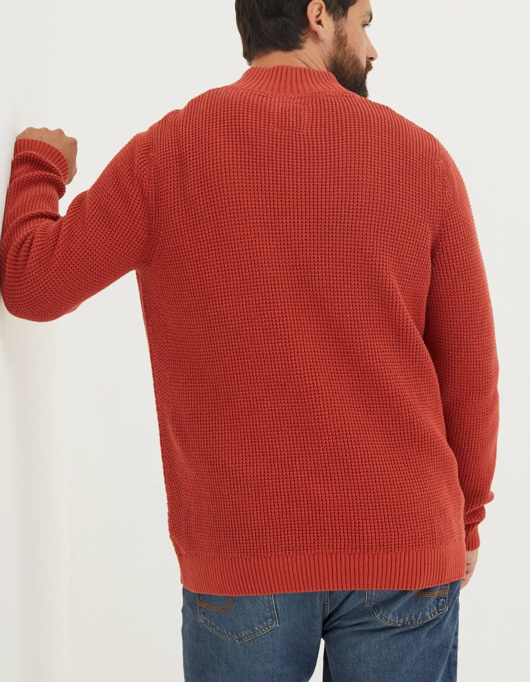 FatFace Pembrey Cotton Half Neck Jumper|Men Knitwear