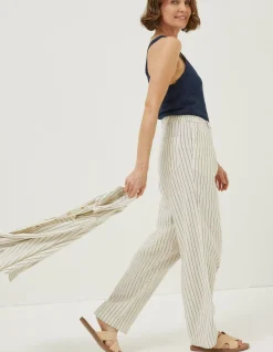 FatFace Pendeen Linen Blend Wide Leg Trousers|Women Trousers & Leggings