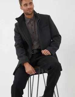 FatFace Pendeen Wool Blend Overcoat|Men View All