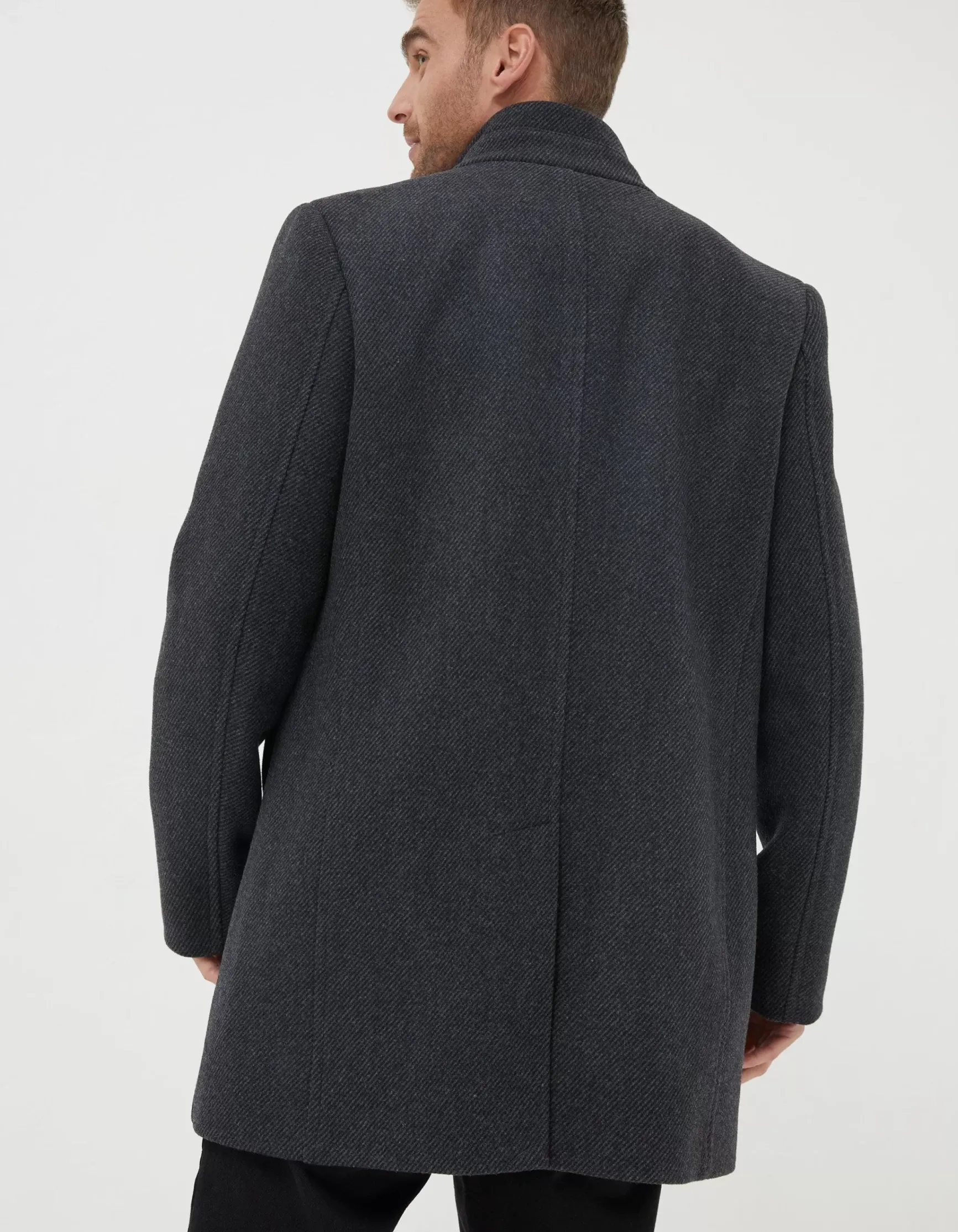 FatFace Pendeen Wool Blend Overcoat|Men View All