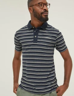 FatFace Perranporth Stripe Polo T-Shirt|Men T-Shirts