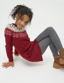 FatFace Pippa Penguin Knitted Jumper Dress|Girls View All
