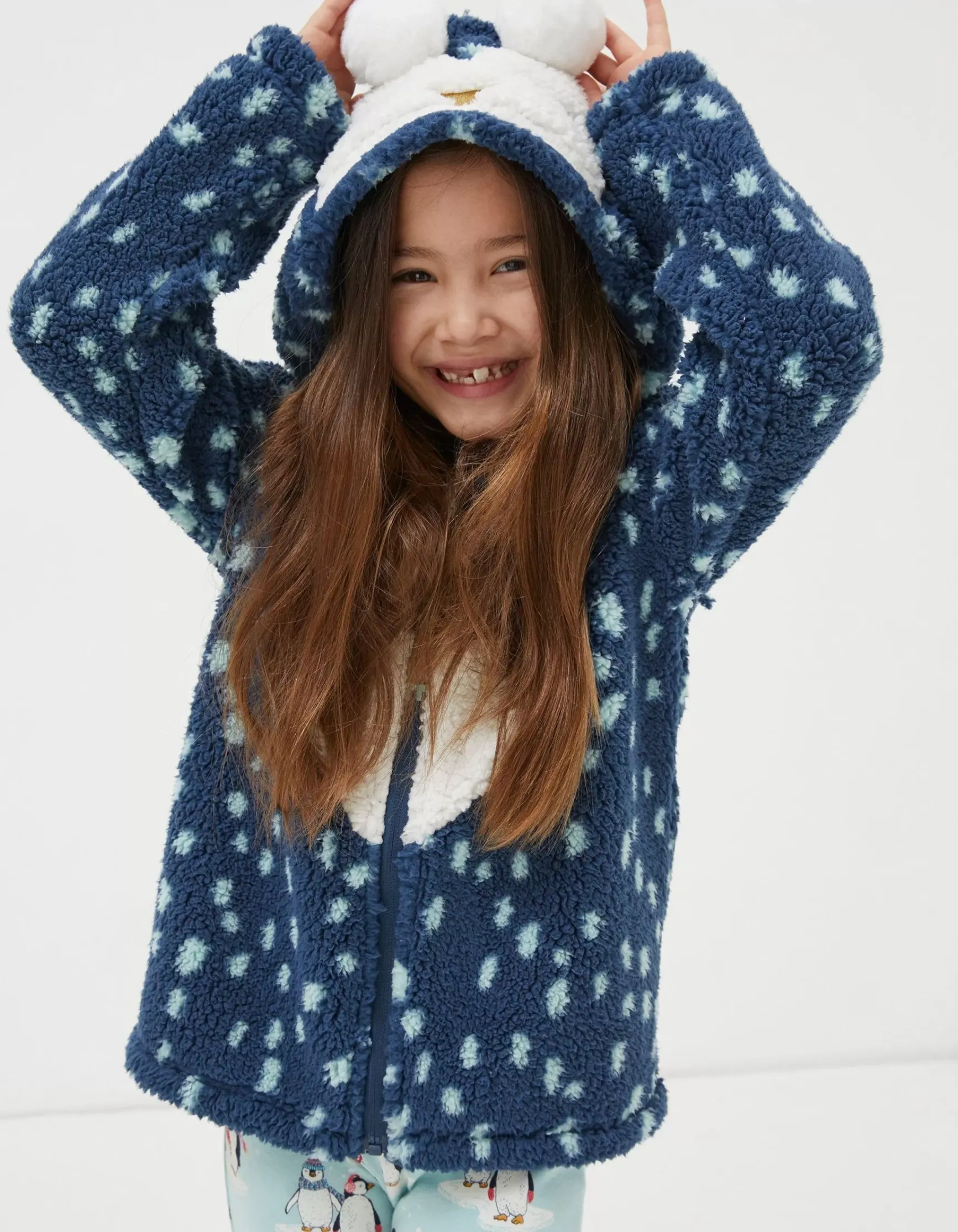 FatFace Pippa Penguin Zip-Up Sweatshirt|Girls View All