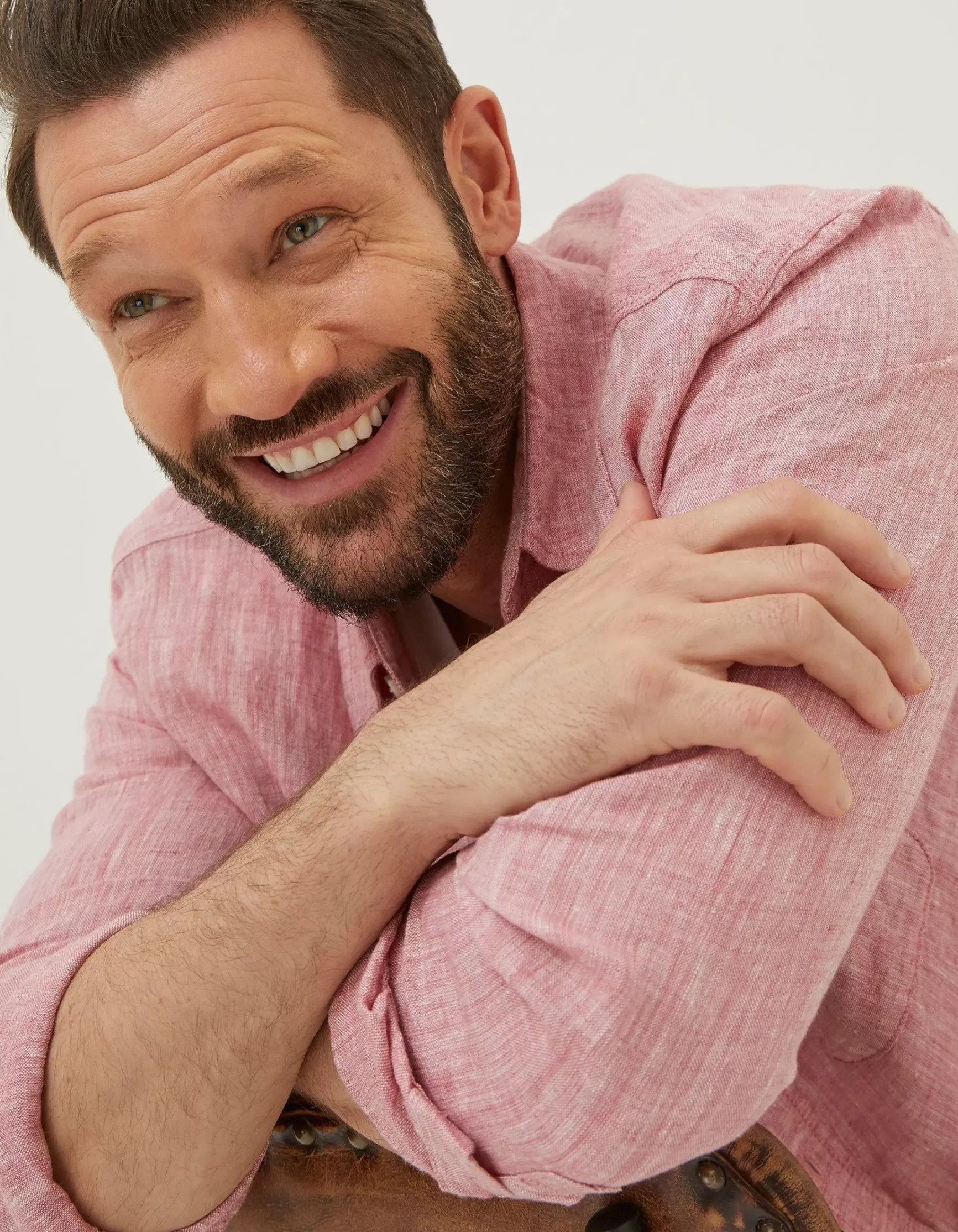 FatFace Plain Linen Shirt|Men Shirts