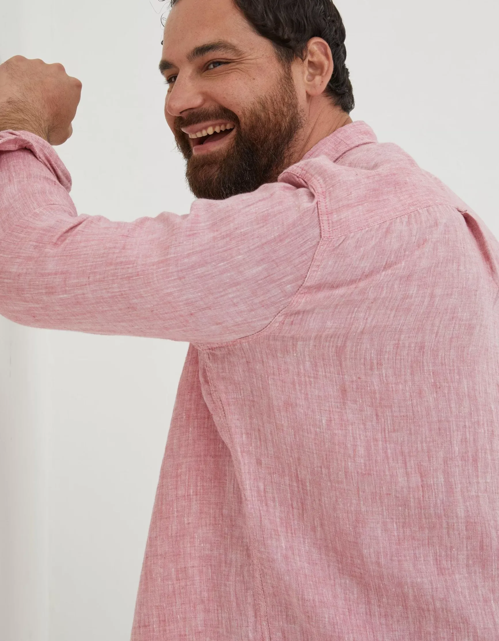 FatFace Plain Linen Shirt|Men Shirts