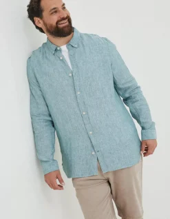 FatFace Plain Linen Shirt|Men Shirts