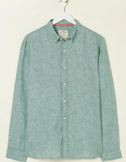 FatFace Plain Linen Shirt|Men Shirts