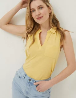 FatFace Polly Sleeveless Polo Shirt|Women Tops & T-Shirts