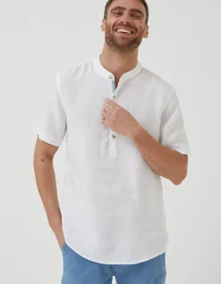FatFace Pop Over Linen Shirt|Men Shirts