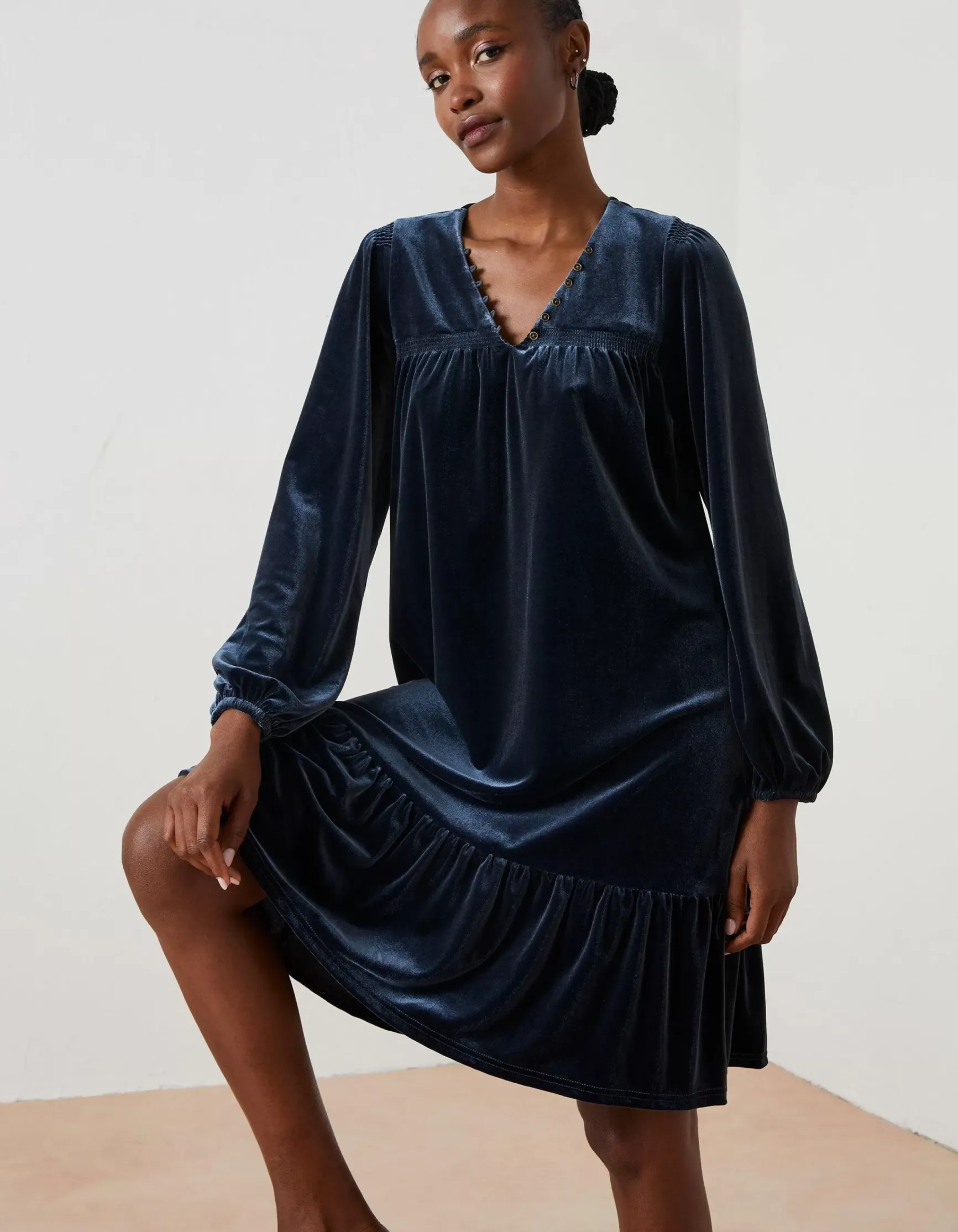 FatFace Poplar Velvet Swing Dress|Women View All