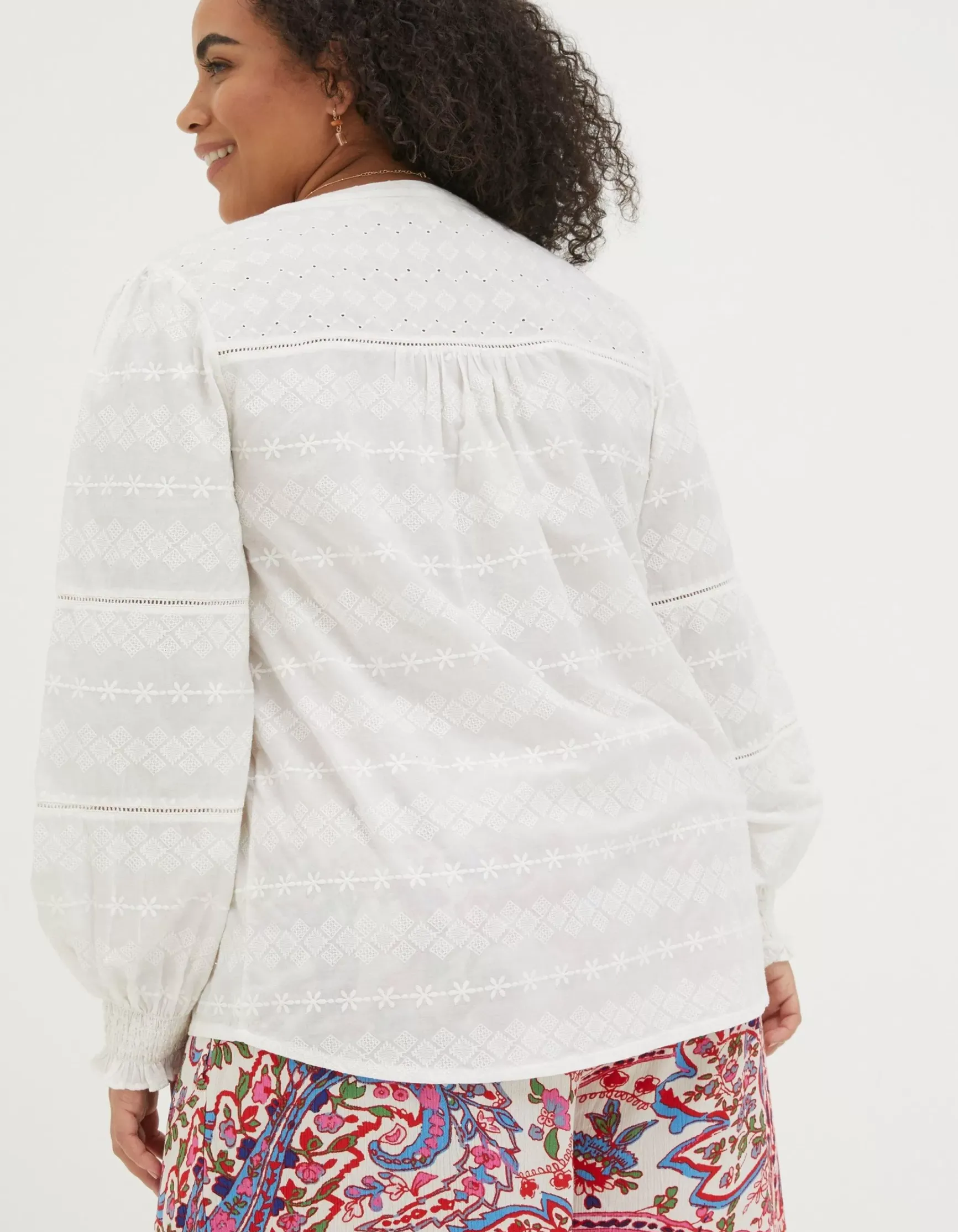 FatFace Poppy Embroidered Blouse|Women View All