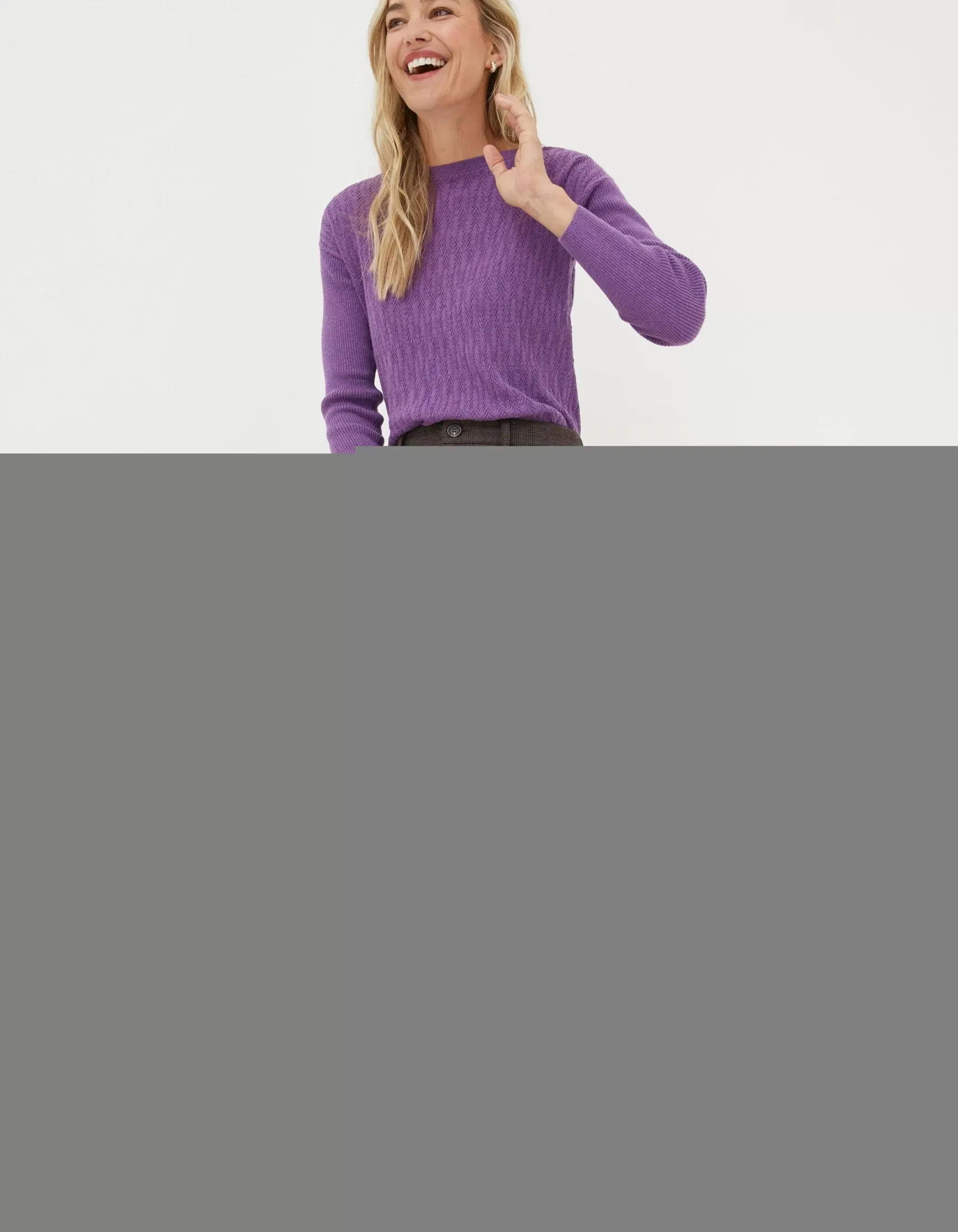 FatFace Presley Check Wide Leg Trousers|Women Trousers & Leggings