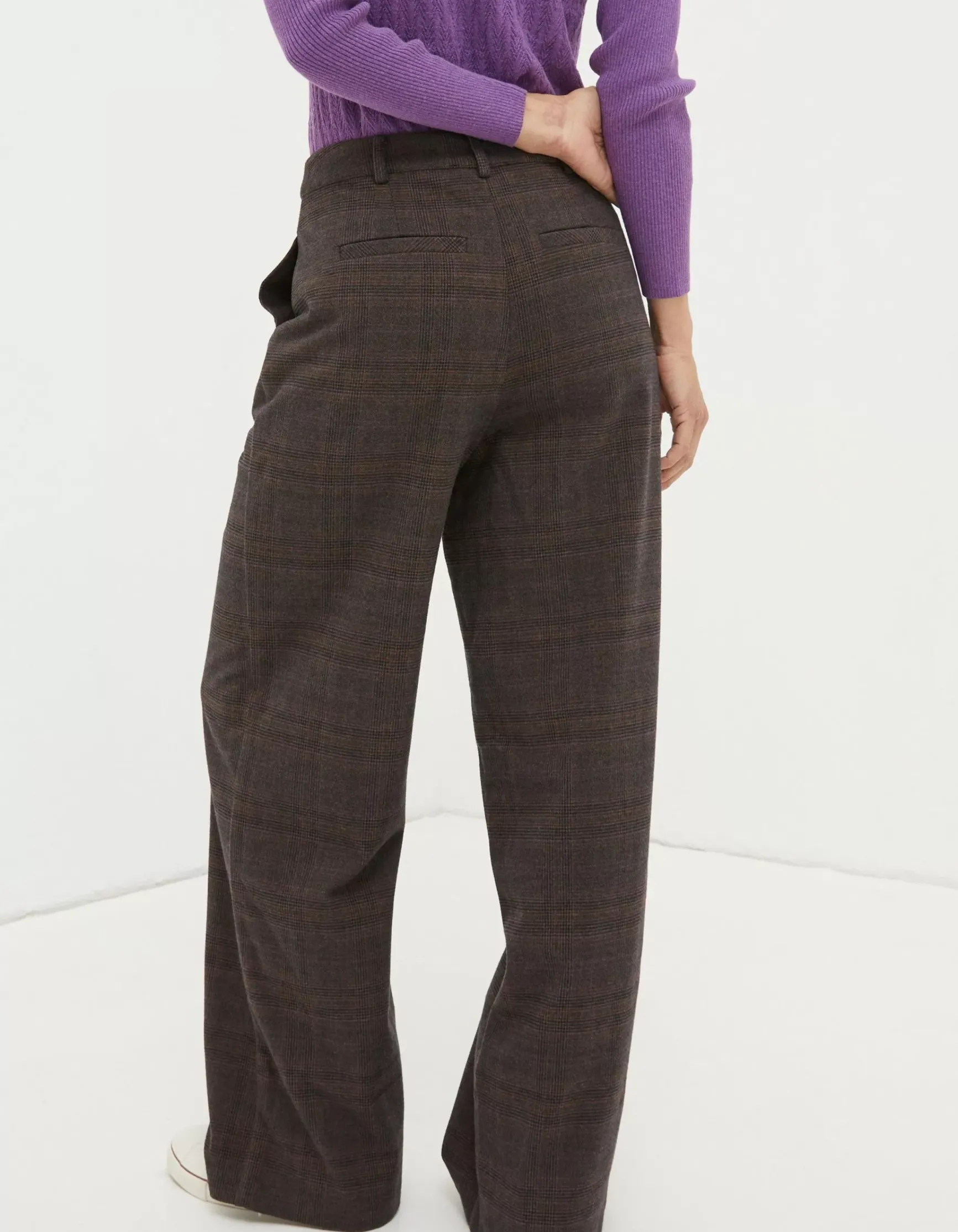 FatFace Presley Check Wide Leg Trousers|Women Trousers & Leggings