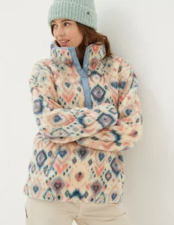 FatFace Printed Half Neck Fleece|Women View All