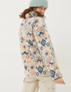FatFace Printed Half Neck Fleece|Women View All