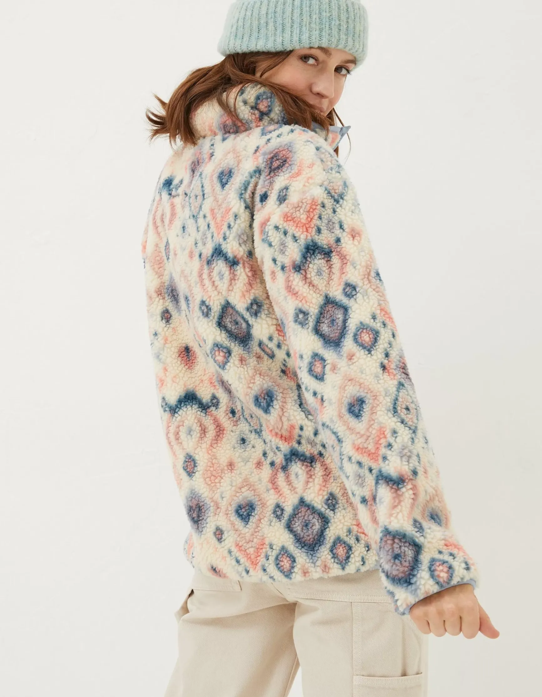 FatFace Printed Half Neck Fleece|Women View All