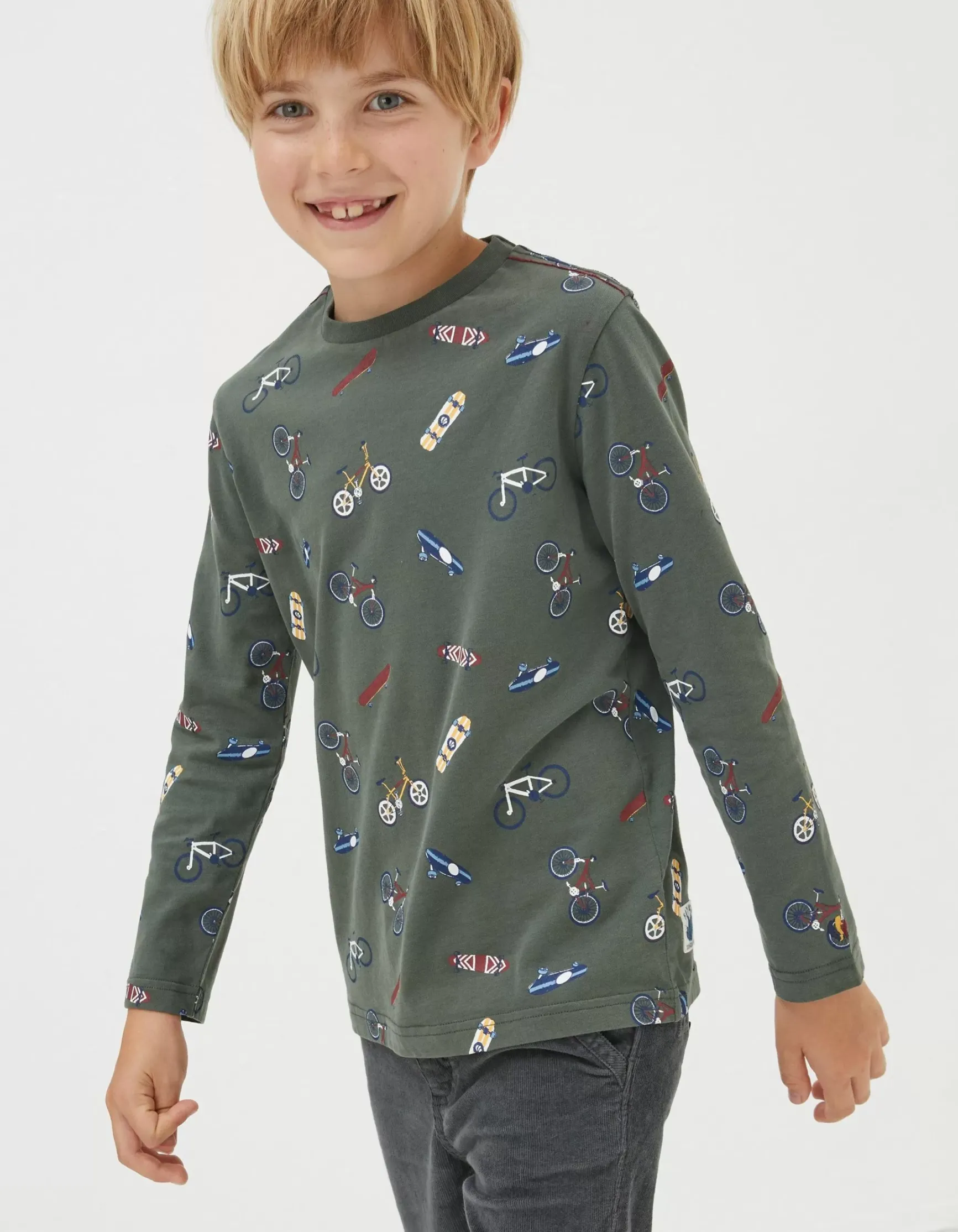 FatFace Printed Long Sleeve T-Shirt|Boys View All