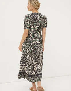 FatFace Priya Mosaic Leaf Midi Dress|Women View All