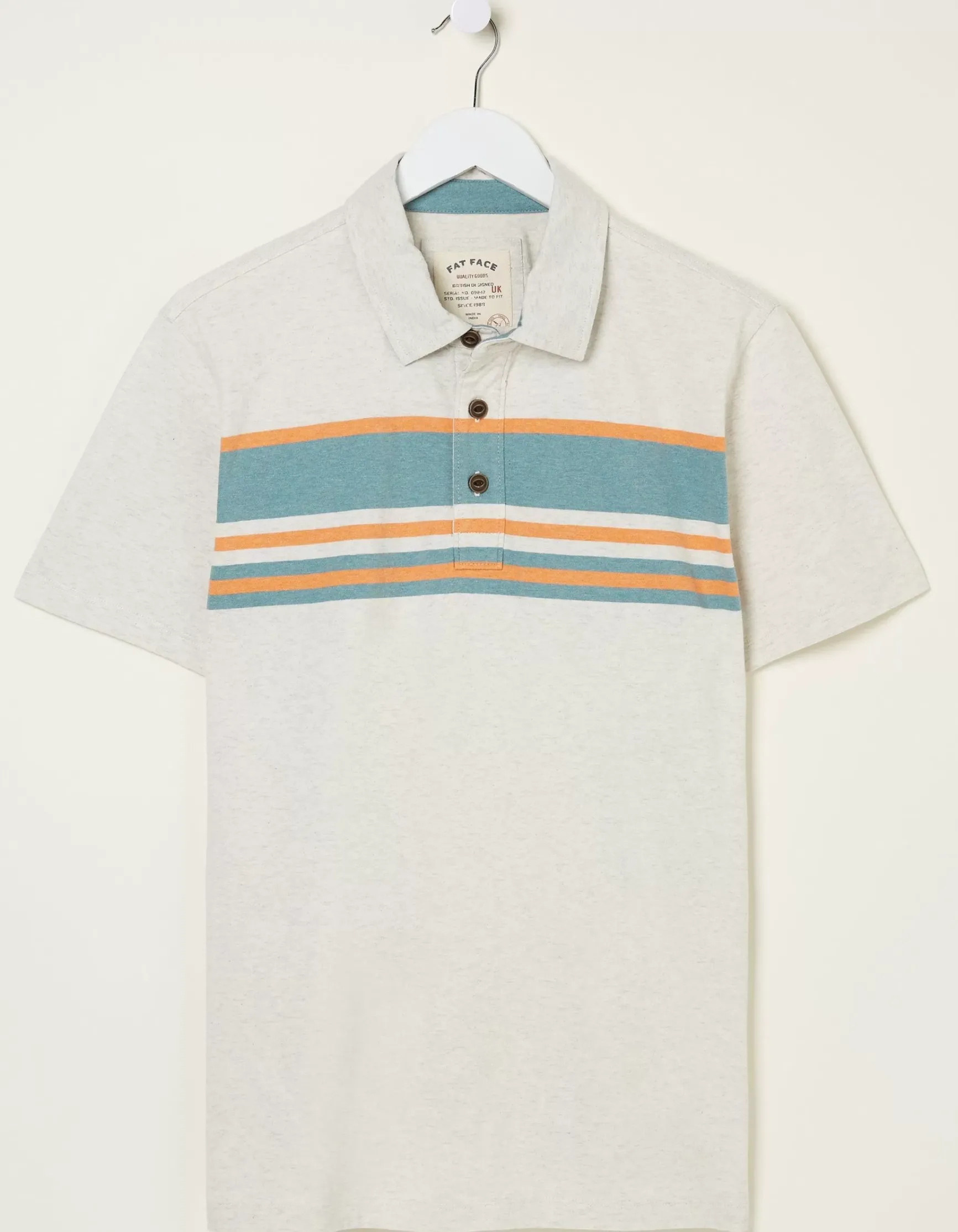 FatFace Purbeck Chest Stripe Polo|Men T-Shirts