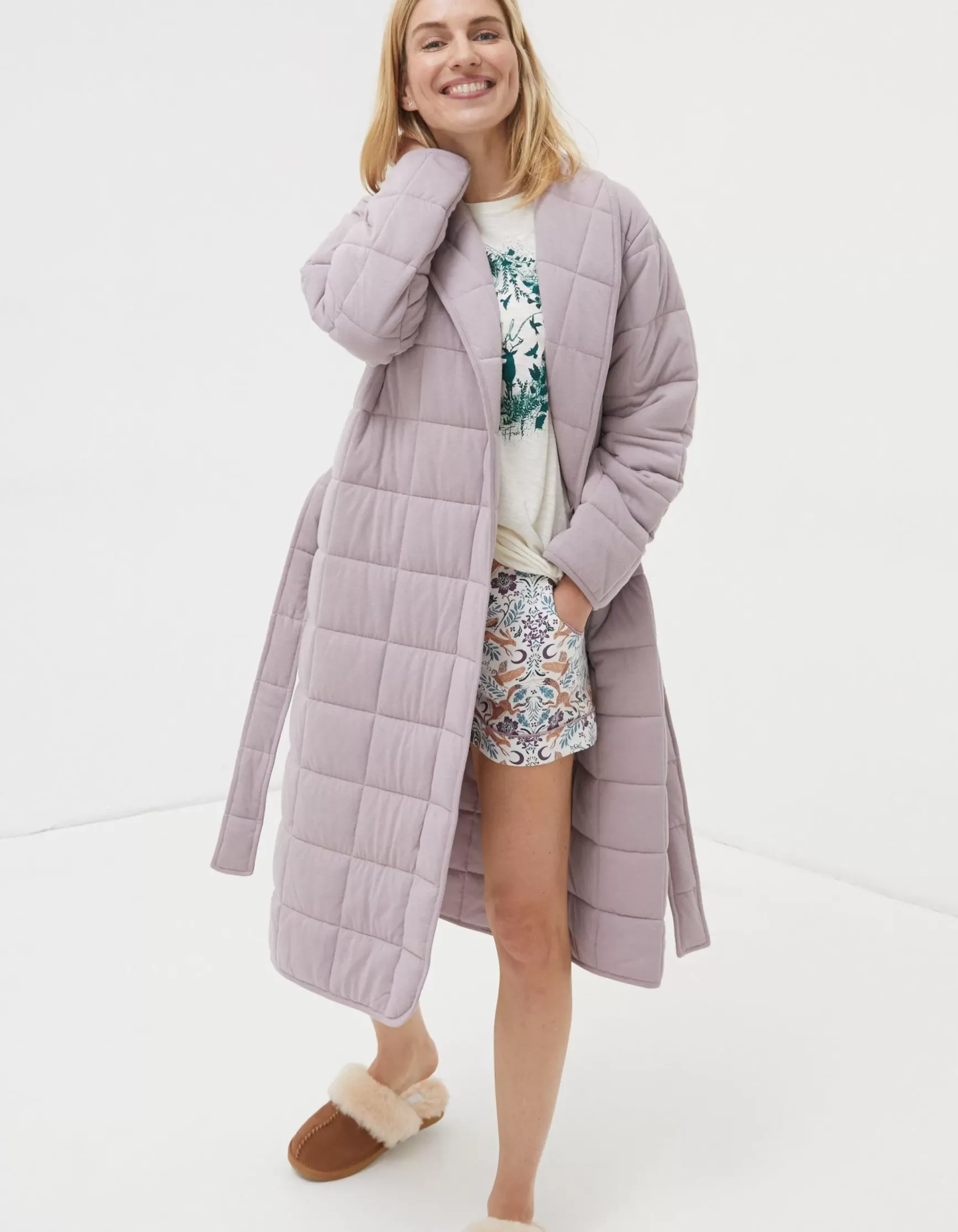 FatFace Quilted Dressing Gown|Women View All