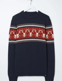 FatFace Reindeer Crew Neck Jumper|Men View All