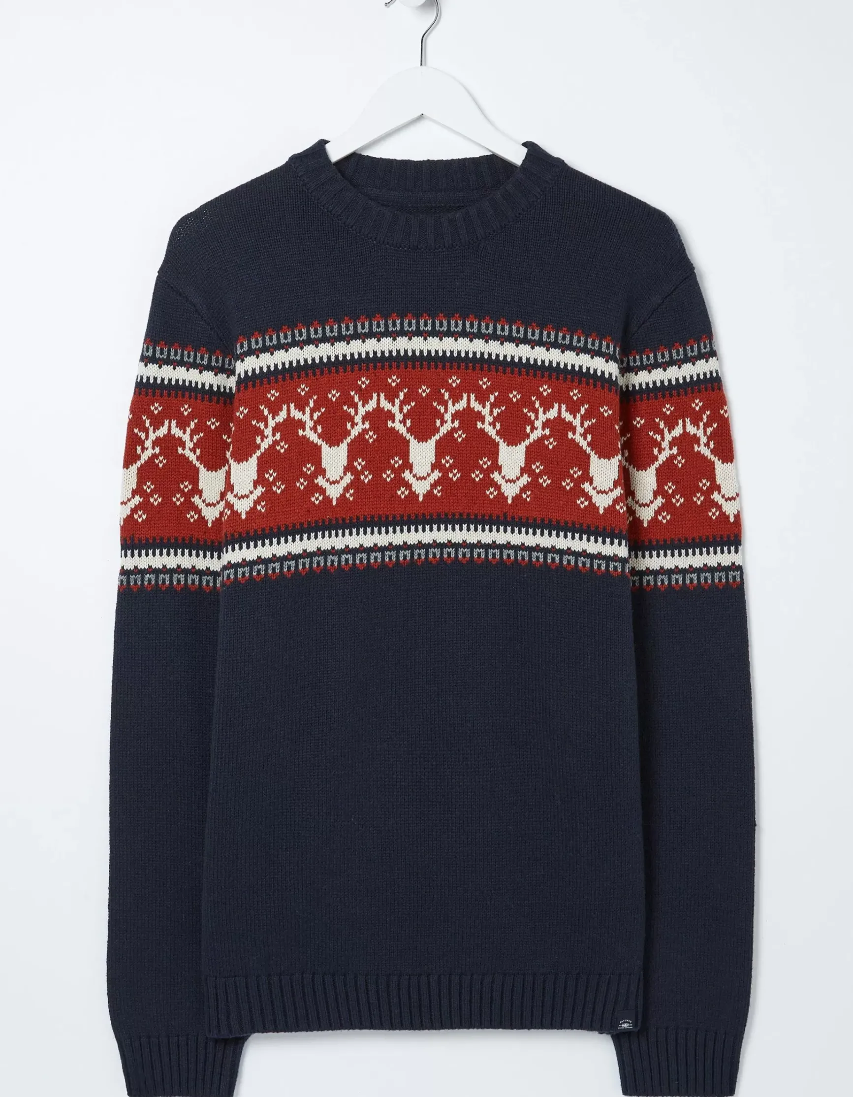 FatFace Reindeer Crew Neck Jumper|Men View All