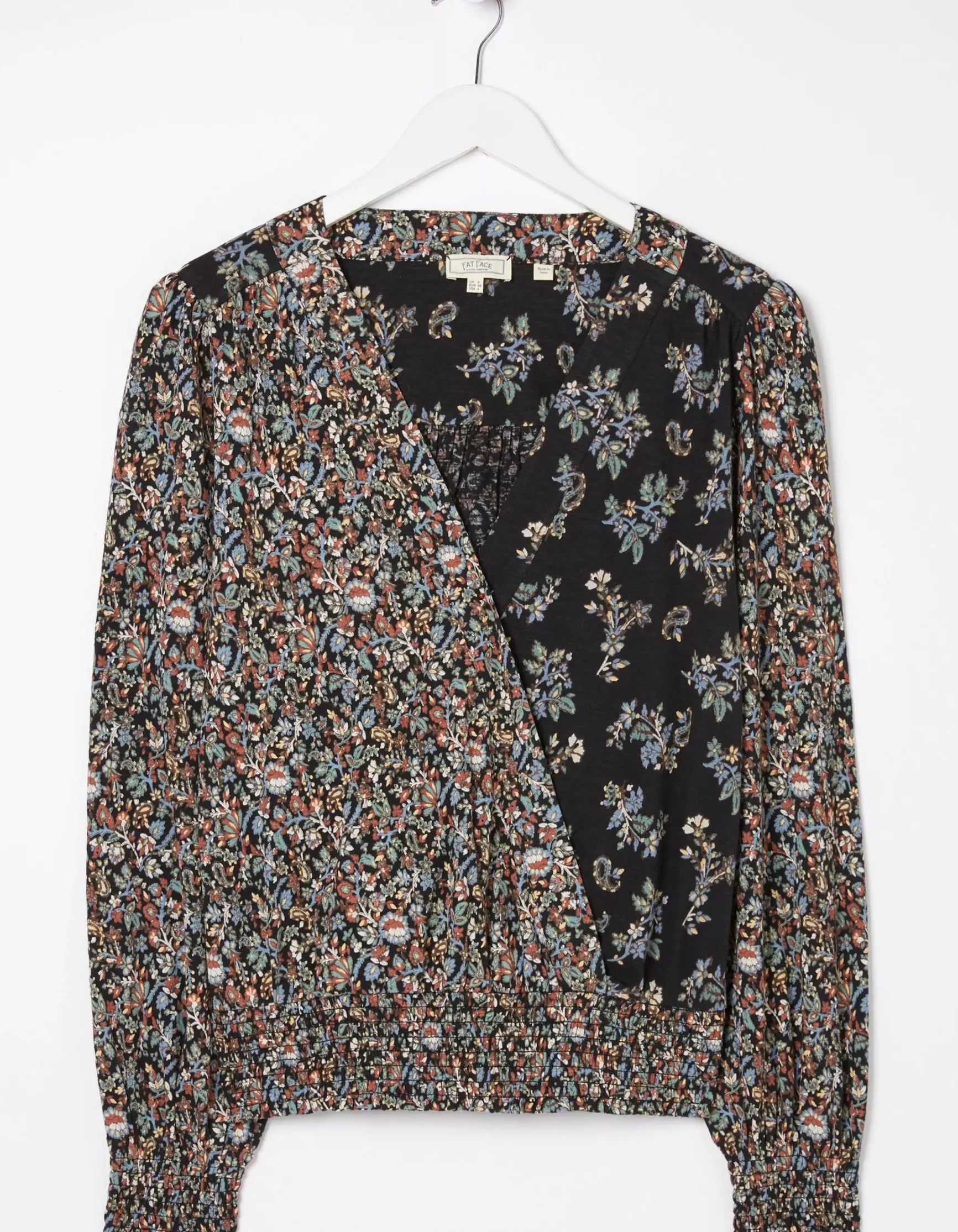 FatFace Remi Craft Floral Wrap Top|Women Tops & T-Shirts