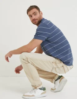 FatFace Ripon Stripe Polo|Men Knitwear