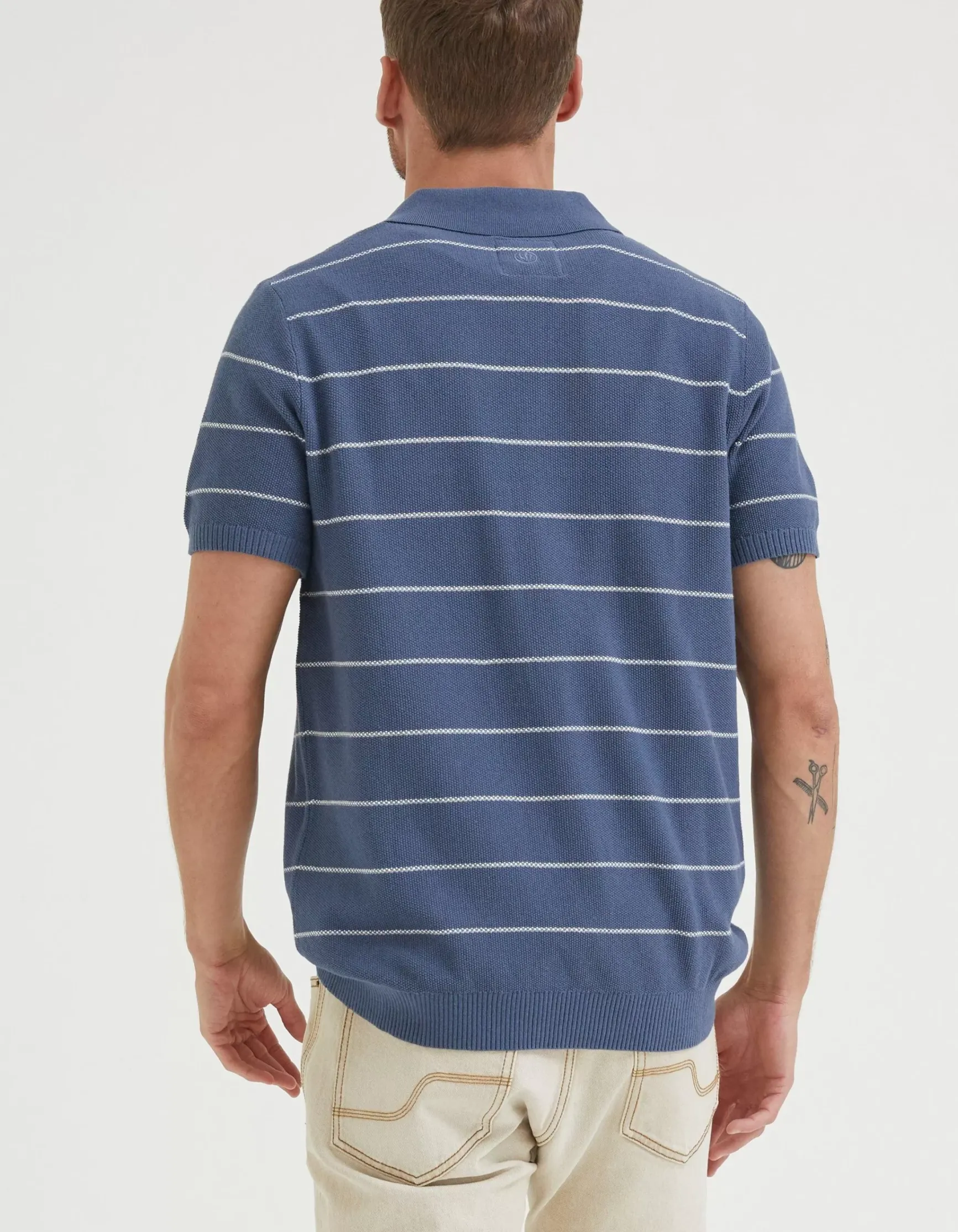 FatFace Ripon Stripe Polo|Men Knitwear