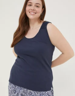 FatFace Romy Lace Trim Vest Top|Women Tops & T-Shirts