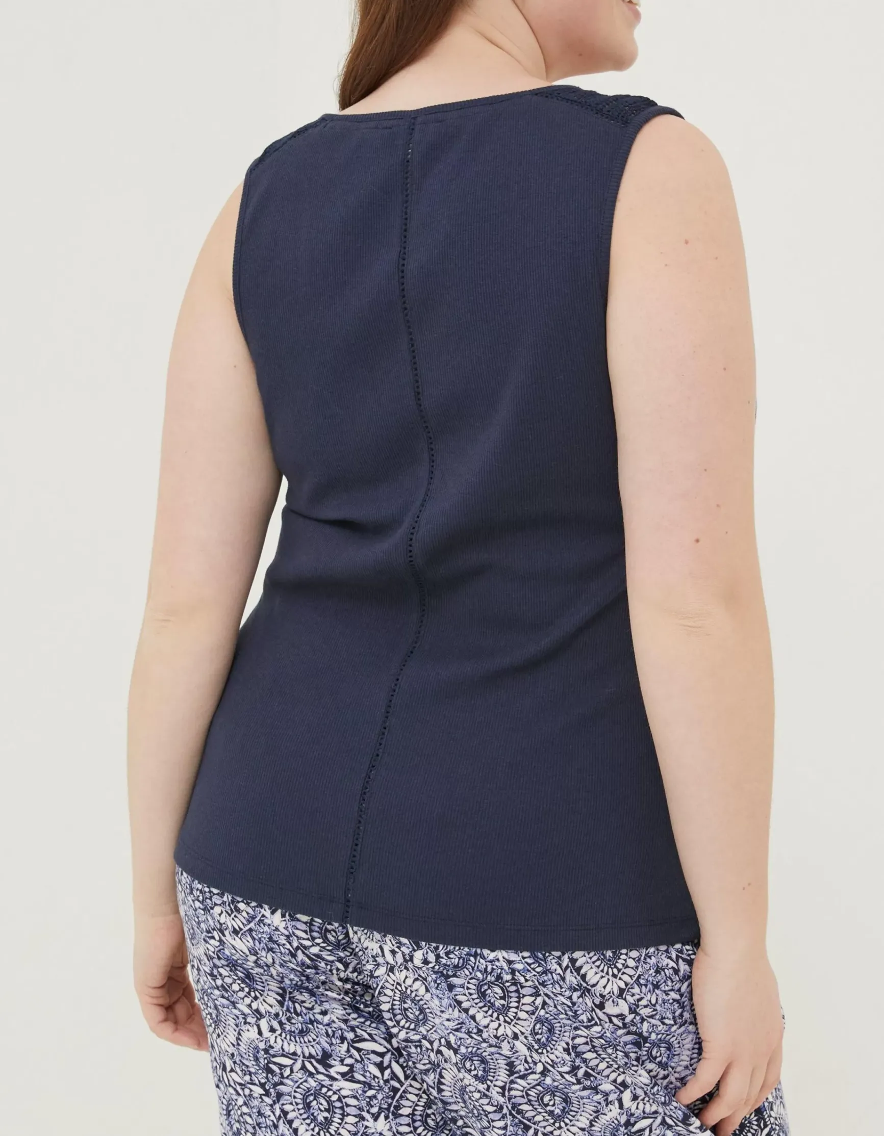 FatFace Romy Lace Trim Vest Top|Women Tops & T-Shirts