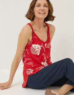 FatFace Rosie Batik Longline Top|Women Tops & T-Shirts