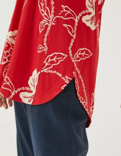 FatFace Rosie Batik Longline Top|Women Tops & T-Shirts