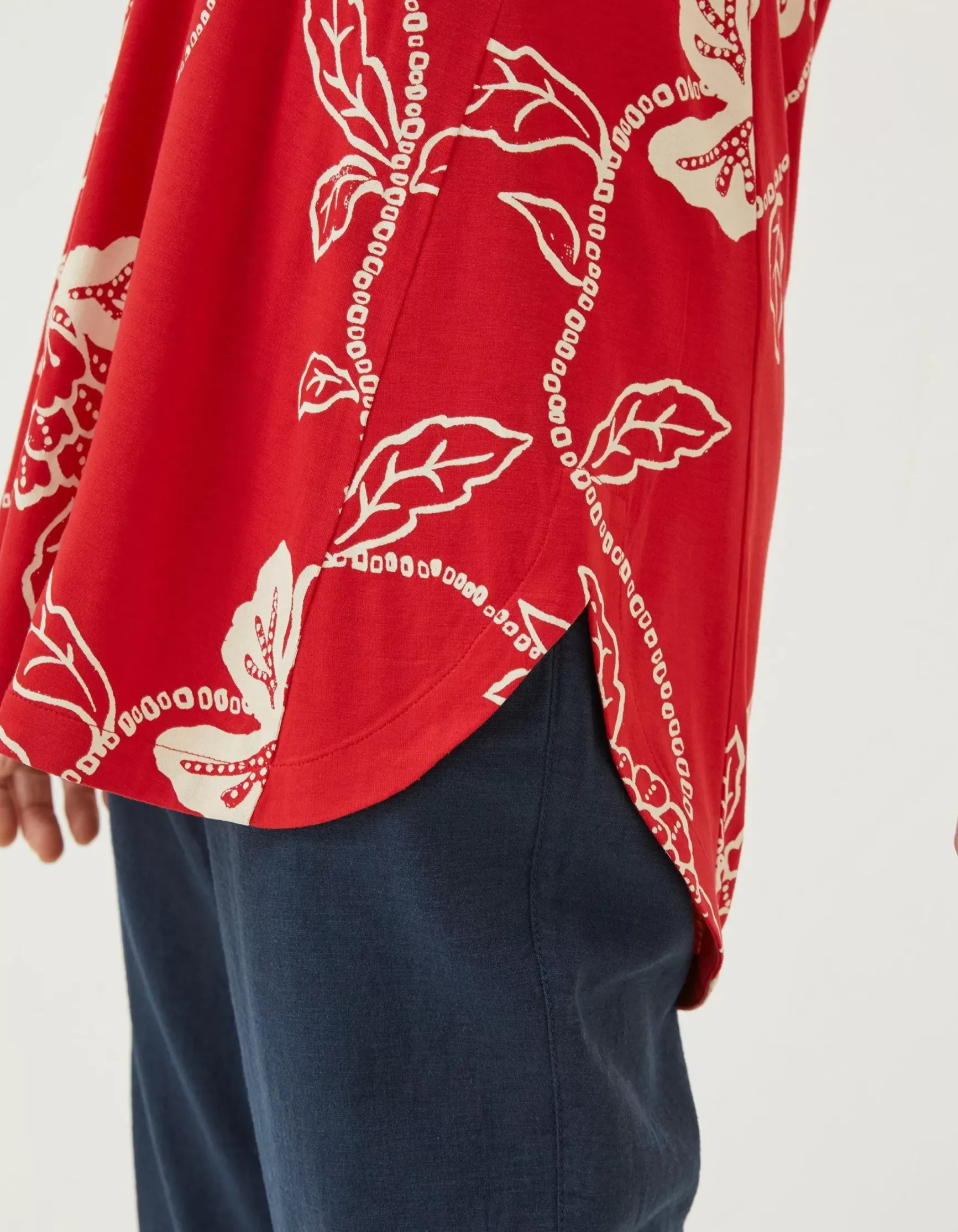 FatFace Rosie Batik Longline Top|Women Tops & T-Shirts