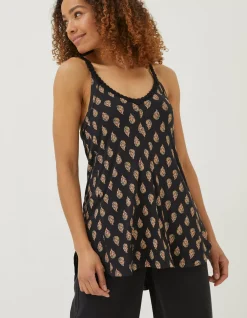 FatFace Rosie Woodblock Longline Top|Women Tops & T-Shirts