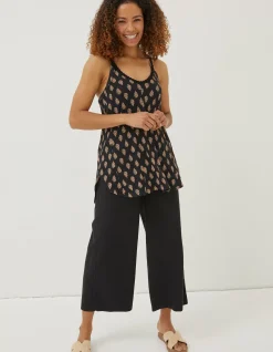 FatFace Rosie Woodblock Longline Top|Women Tops & T-Shirts