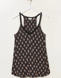 FatFace Rosie Woodblock Longline Top|Women Tops & T-Shirts