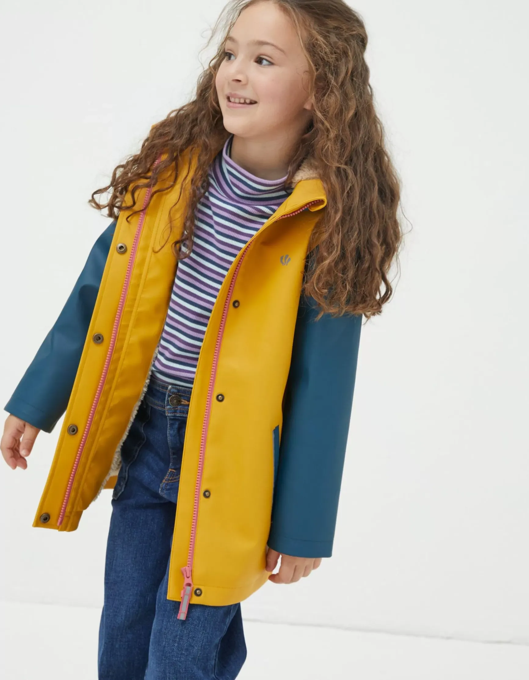 FatFace Rubberised Waterproof Jacket|Girls View All
