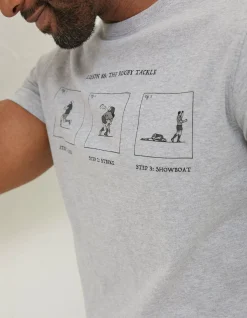 FatFace Rugby Cartoon T-Shirt|Men T-Shirts