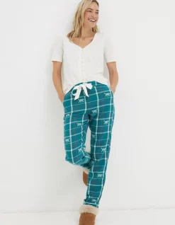 FatFace Sadie Snow Leopard Eva Pyjama Bottoms|Women Nightwear & Loungewear