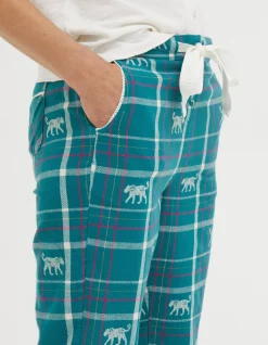 FatFace Sadie Snow Leopard Eva Pyjama Bottoms|Women Nightwear & Loungewear