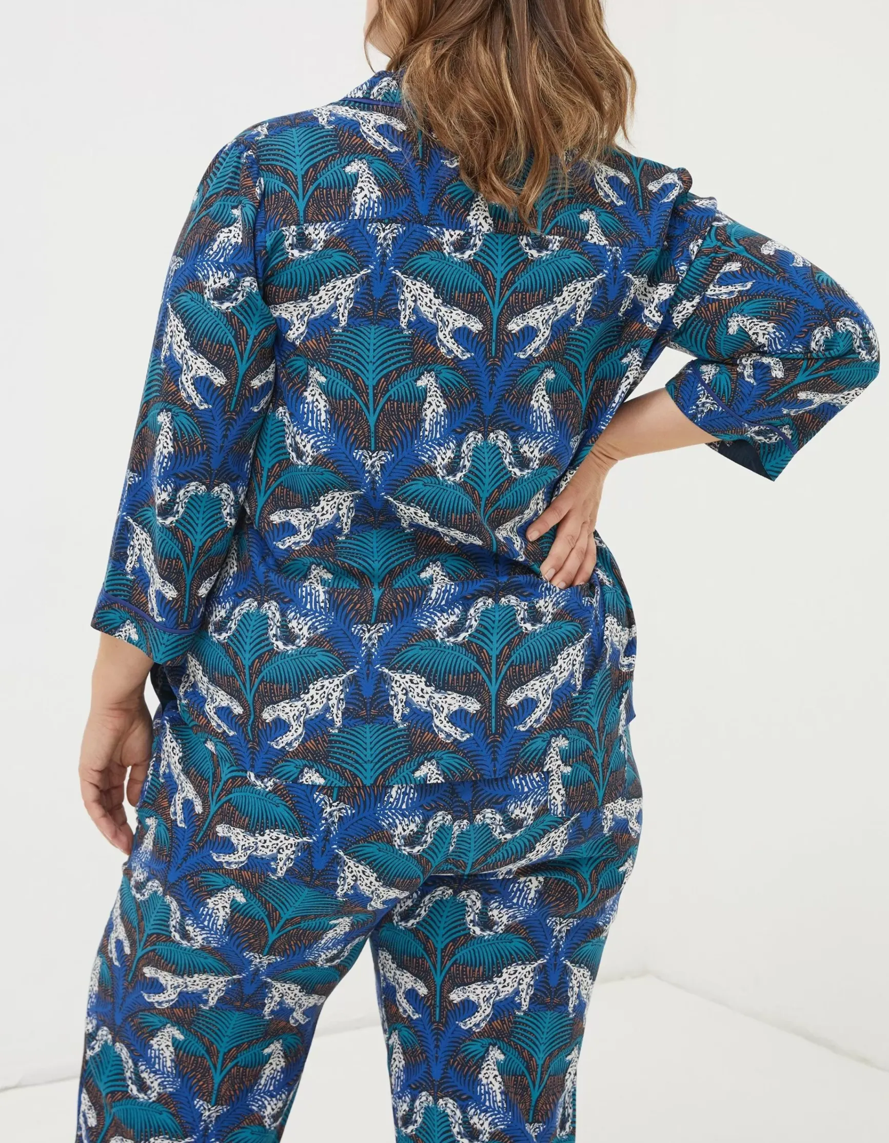 FatFace Sadie Snow Leopard Pyjama Bottoms|Women View All