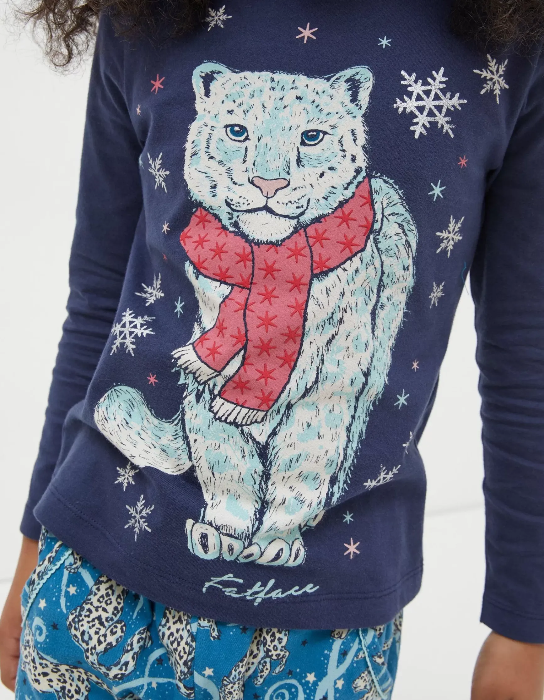 FatFace Sadie Snow Leopard Pyjama Set|Girls View All