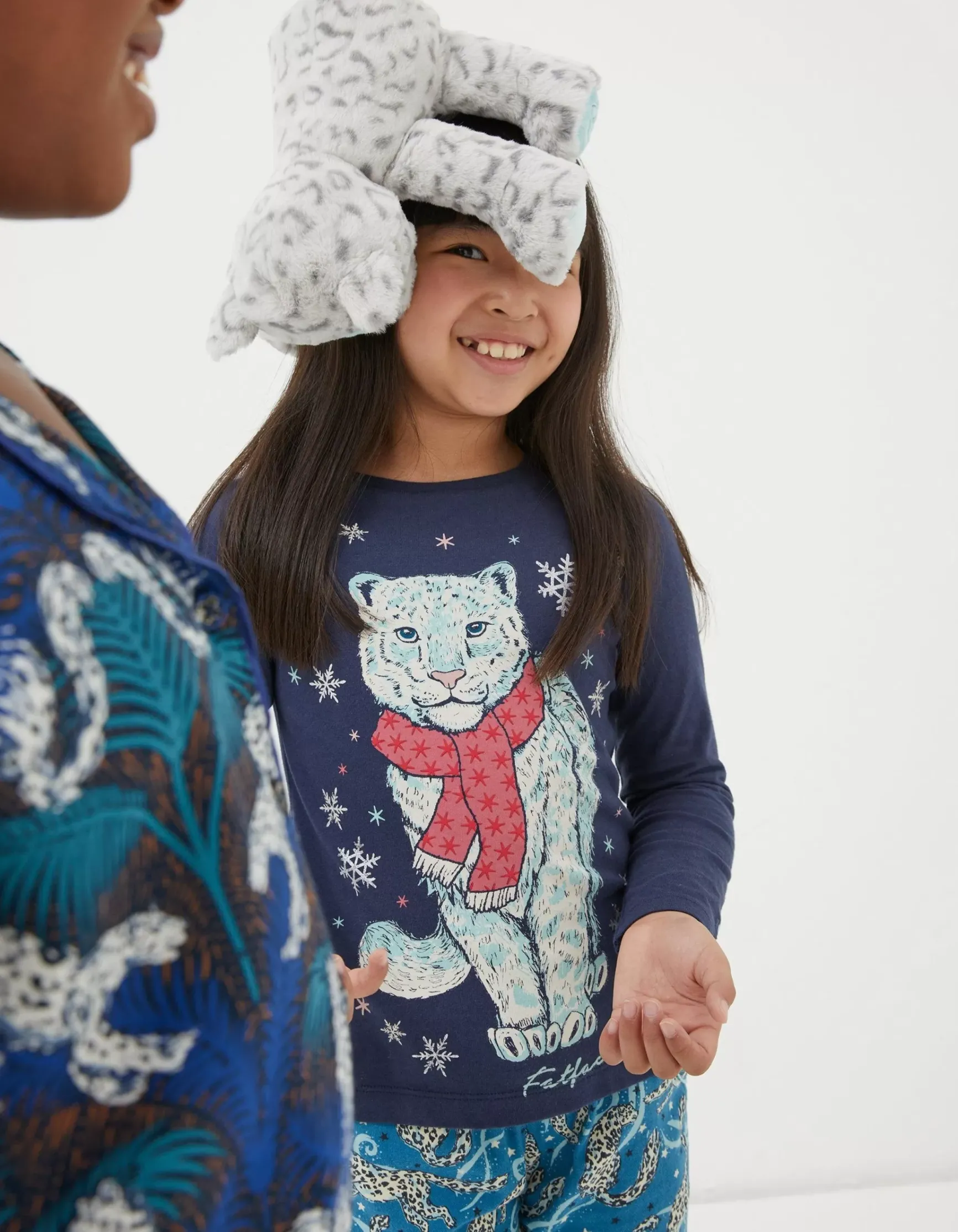 FatFace Sadie Snow Leopard Pyjama Set|Girls View All