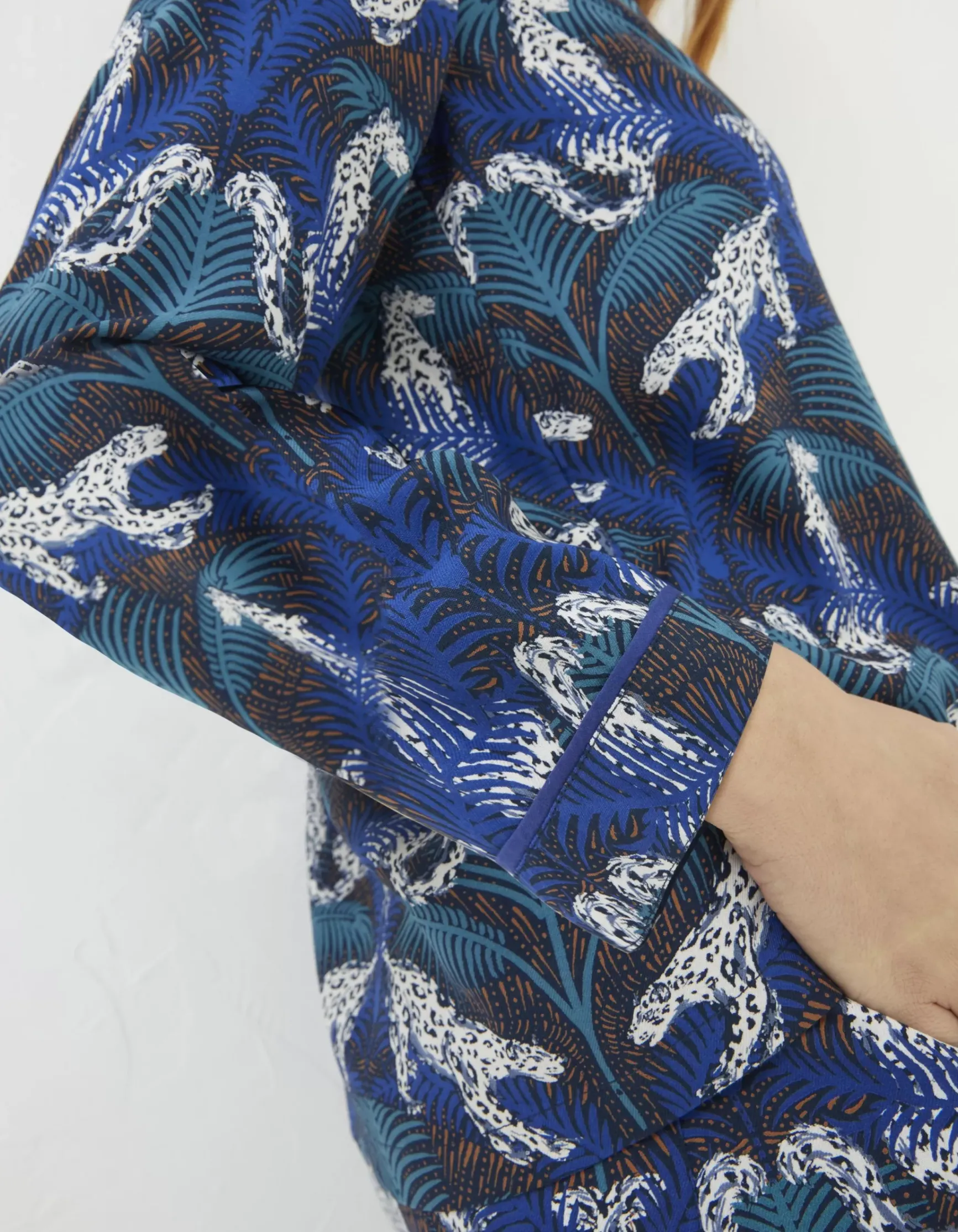 FatFace Sadie Snow Leopard Pyjama Top|Women View All